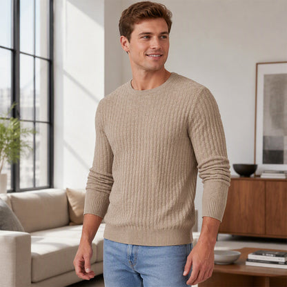🧶 Men's Casual Crew Neck Knitted Sweater