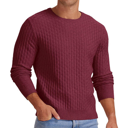 🧶 Men's Casual Crew Neck Knitted Sweater