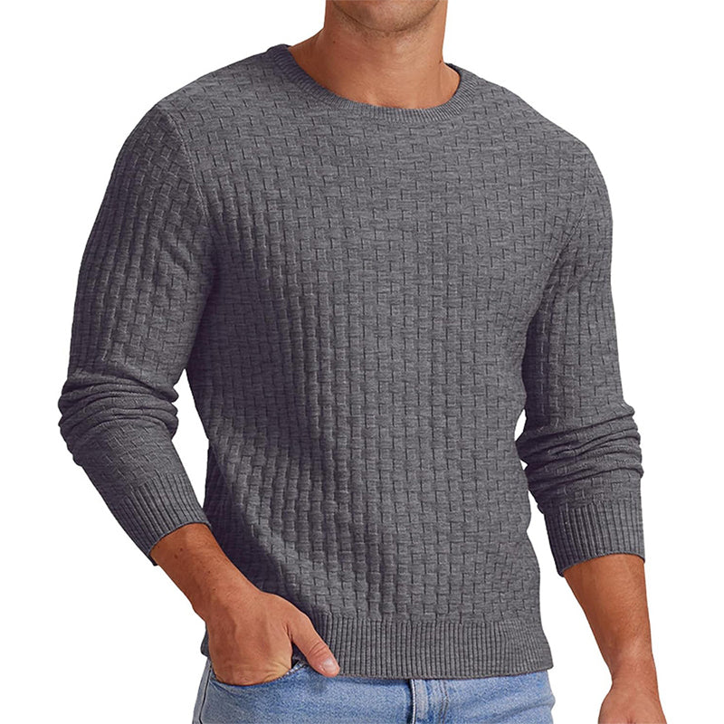 🧶 Men's Casual Crew Neck Knitted Sweater