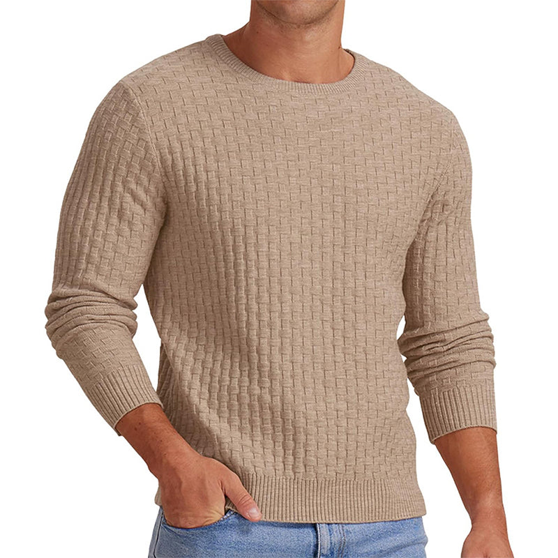 🧶 Men's Casual Crew Neck Knitted Sweater