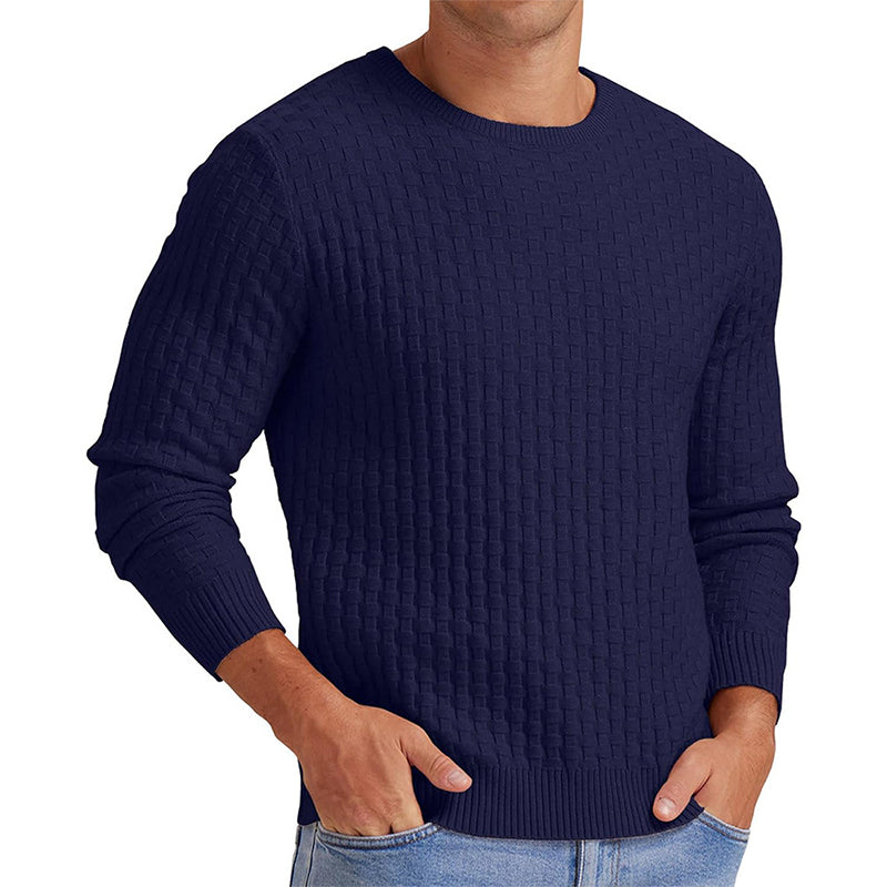 🧶 Men's Casual Crew Neck Knitted Sweater