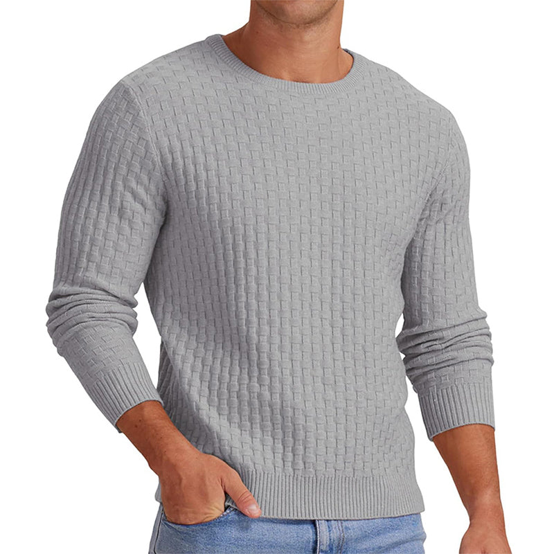 🧶 Men's Casual Crew Neck Knitted Sweater