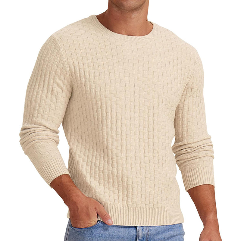 🧶 Men's Casual Crew Neck Knitted Sweater