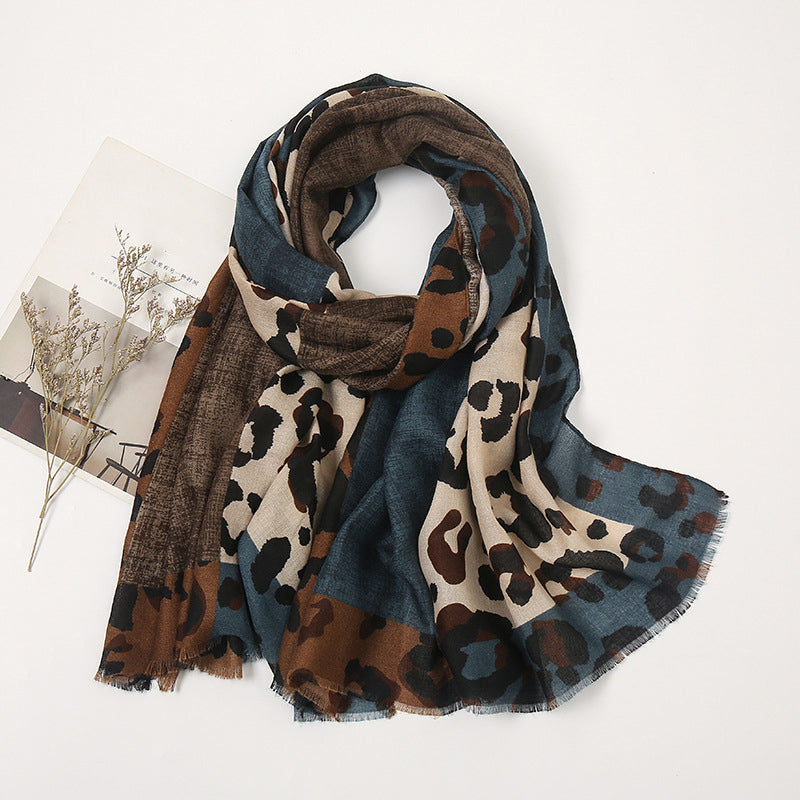 🌸Hot Sale 50% OFF🧣Versatile Lightweight Leopard Print Shawl Scarf