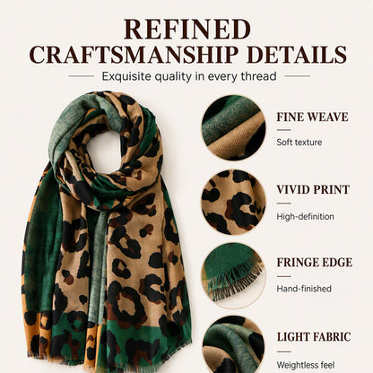 🌸Hot Sale 50% OFF🧣Versatile Lightweight Leopard Print Shawl Scarf