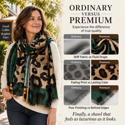 🌸Hot Sale 50% OFF🧣Versatile Lightweight Leopard Print Shawl Scarf