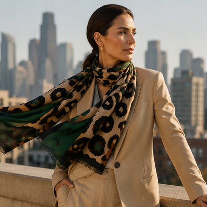 🌸Hot Sale 50% OFF🧣Versatile Lightweight Leopard Print Shawl Scarf