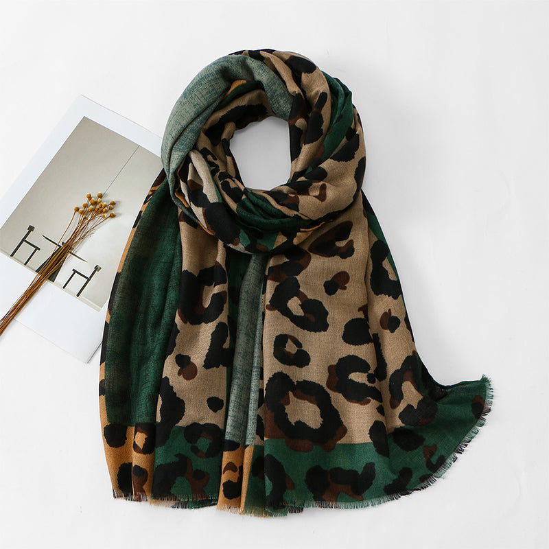 🌸Hot Sale 50% OFF🧣Versatile Lightweight Leopard Print Shawl Scarf