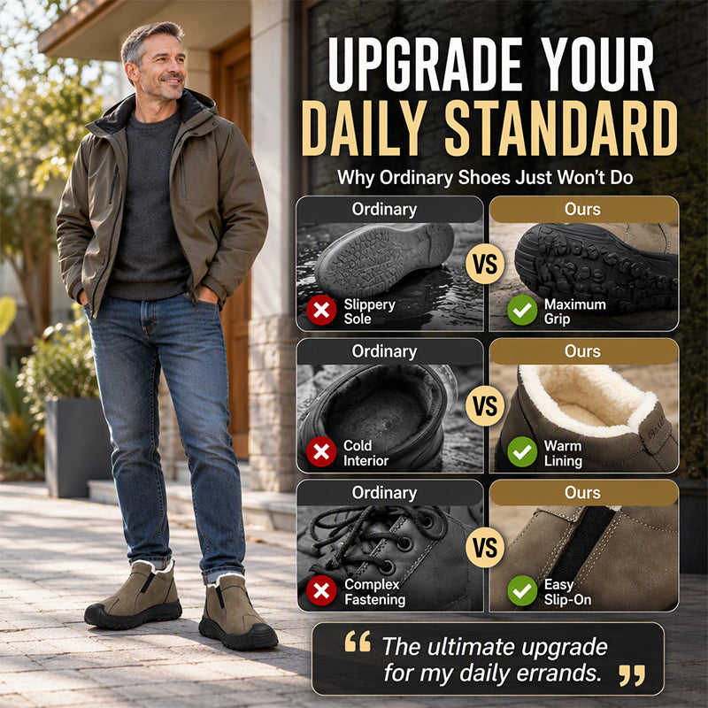 ❄️ Men's Winter Plush-Lined Walking Shoes--🔥Stay warm, walk comfortably & enjoy every step!