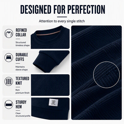 💥Last Day Special Sale 49% OFF👚Men's Casual Jacquard Crewneck Sweatshirt