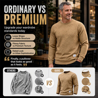 💥Last Day Special Sale 49% OFF👚Men's Casual Jacquard Crewneck Sweatshirt