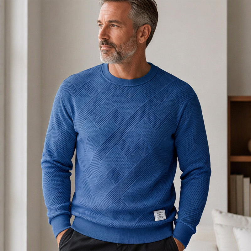 💥Last Day Special Sale 49% OFF👚Men's Casual Jacquard Crewneck Sweatshirt