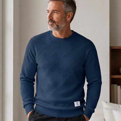 💥Last Day Special Sale 49% OFF👚Men's Casual Jacquard Crewneck Sweatshirt