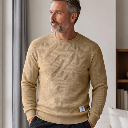 💥Last Day Special Sale 49% OFF👚Men's Casual Jacquard Crewneck Sweatshirt