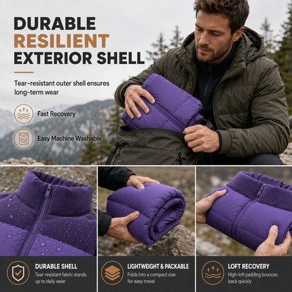 Unisex Thickened Winter Puffer Vest Loose Fit Spliced Cotton Padded Gilet for Men and Women