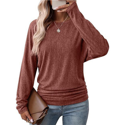 💞50K+ SOLD! 🎄Women's Casual Crewneck Ruched HemTop