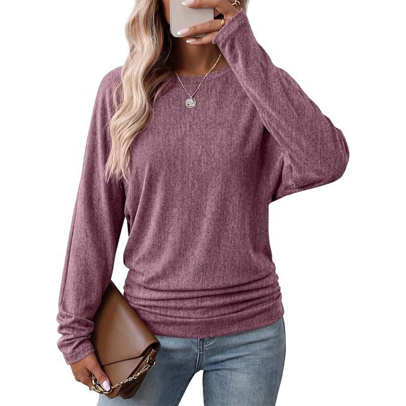 💞50K+ SOLD! 🎄Women's Casual Crewneck Ruched HemTop