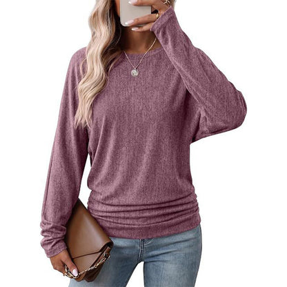 💞50K+ SOLD! 🎄Women's Casual Crewneck Ruched HemTop