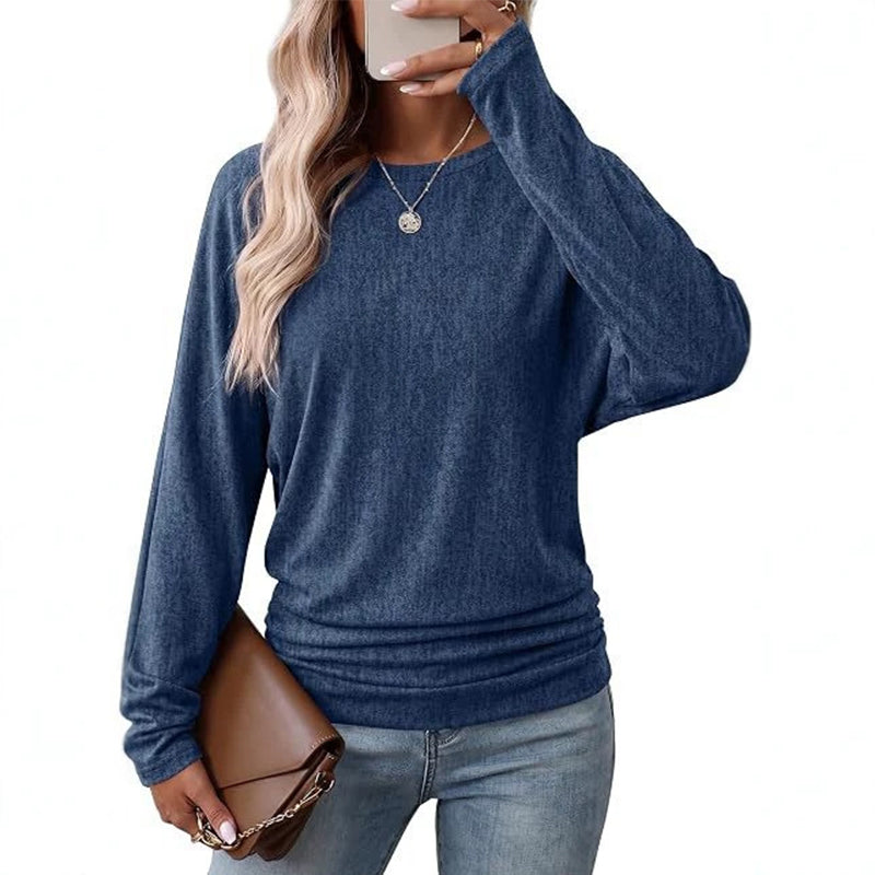 💞50K+ SOLD! 🎄Women's Casual Crewneck Ruched HemTop