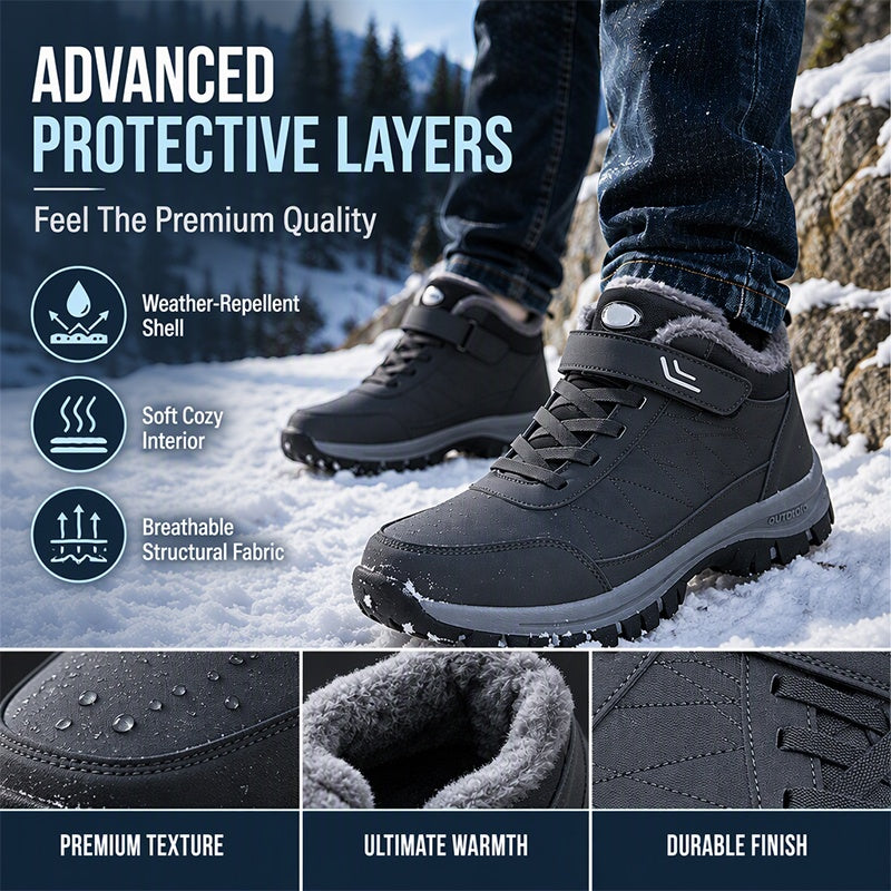 🔥Men's Winter Plush-Lined Snow Boots❄️Warm, Cosy & Ready for Winter!