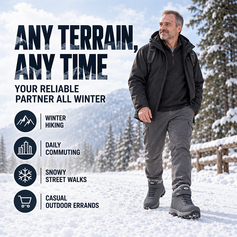 🔥Men's Winter Plush-Lined Snow Boots❄️Warm, Cosy & Ready for Winter!