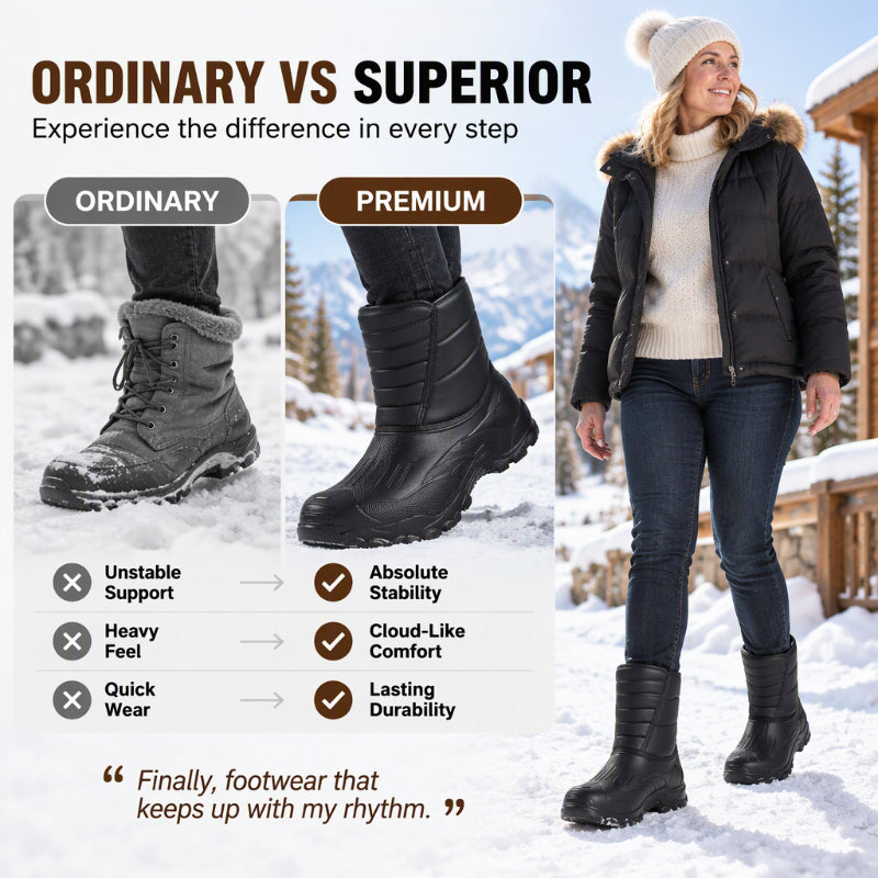 👢💕Unisex Plush-Lined Waterproof Snow Boots❄️ Warm, Cosy & Ready for Winter!