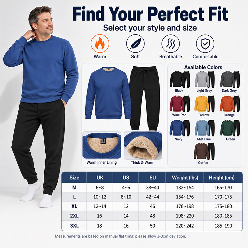 🔥❄️Men's Winter Warm Sweatshirt and Sweatpants Set