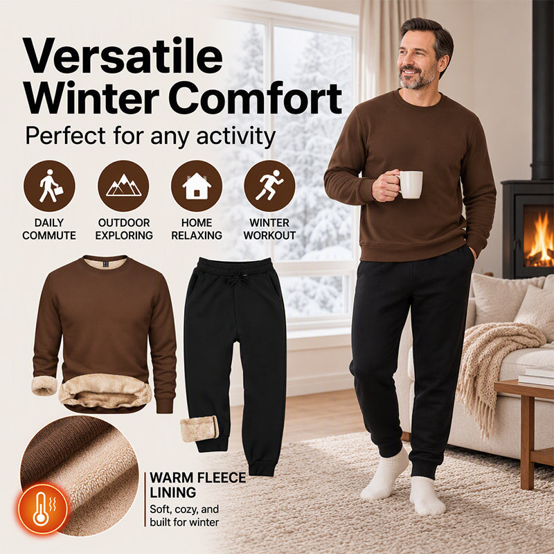 🔥❄️Men's Winter Warm Sweatshirt and Sweatpants Set
