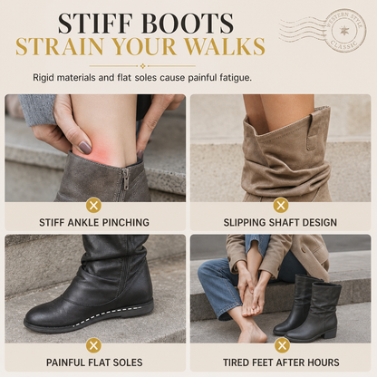 ⏳Limited time offer🔥Women's Knee-High Retro Chunky-Heeled Cowboy Boots