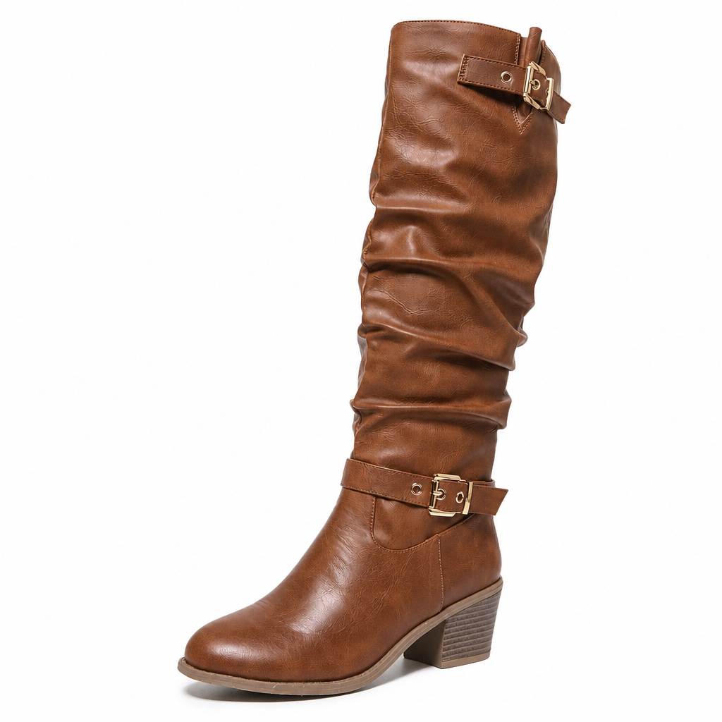 ⏳Limited time offer🔥Women's Knee-High Retro Chunky-Heeled Cowboy Boots