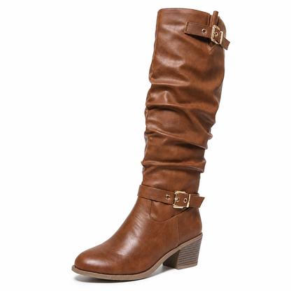 ⏳Limited time offer🔥Women's Knee-High Retro Chunky-Heeled Cowboy Boots
