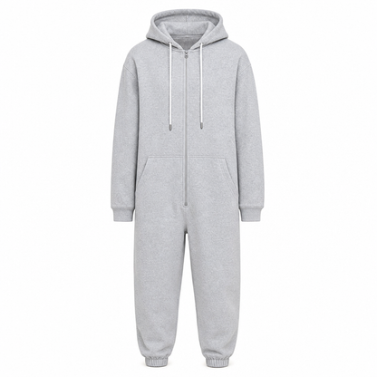 Men's Winter Tracksuit Set with Full-Zip Hoodie and Jogger Pants