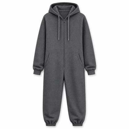 Men's Winter Tracksuit Set with Full-Zip Hoodie and Jogger Pants
