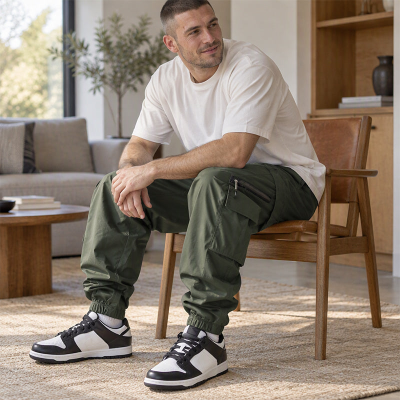 👖 Hands-Free Storage, Relaxed Easy Movement | Men's Casual Multi-Pocket Cargo Pants