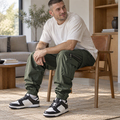 👖 Hands-Free Storage, Relaxed Easy Movement | Men's Casual Multi-Pocket Cargo Pants