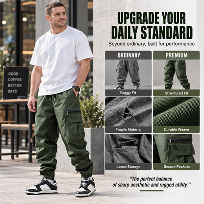👖 Hands-Free Storage, Relaxed Easy Movement | Men's Casual Multi-Pocket Cargo Pants