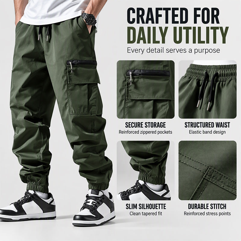 👖 Hands-Free Storage, Relaxed Easy Movement | Men's Casual Multi-Pocket Cargo Pants