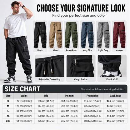 👖 Hands-Free Storage, Relaxed Easy Movement | Men's Casual Multi-Pocket Cargo Pants
