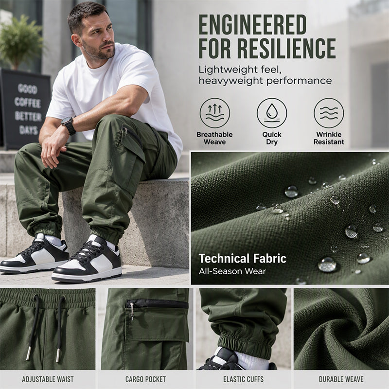👖 Hands-Free Storage, Relaxed Easy Movement | Men's Casual Multi-Pocket Cargo Pants