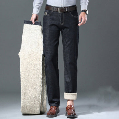 👖 Toasty Warmth, Clean Straight-Line Fit | Men's Winter Straight Fit Thermal Jeans