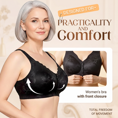 ⏳LAST WEEK SALE -ONLY £7.99!!!💚💐Front-Clasp Wire-Free Seamless Bra - Ultra-Soft Support with All-Day Comfort for a Smooth Silhouette 🌸✨