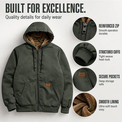 Men's Casual Winter Thermal Hooded Jacket