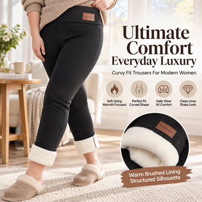 Women's High-Waisted Plush-Lined Thermal Leggings