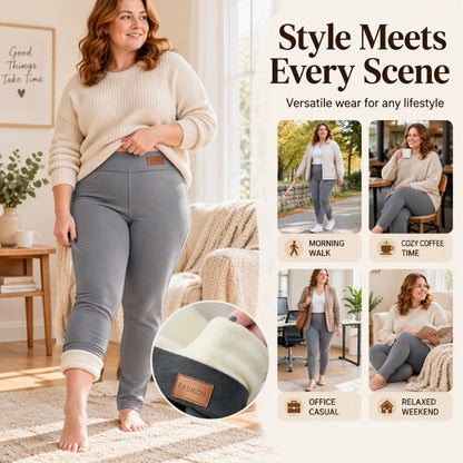 Women's High-Waisted Plush-Lined Thermal Leggings