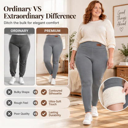 Women's High-Waisted Plush-Lined Thermal Leggings