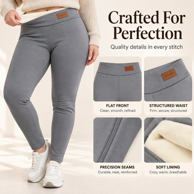 Women's High-Waisted Plush-Lined Thermal Leggings