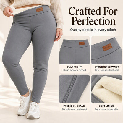 Women's High-Waisted Plush-Lined Thermal Leggings