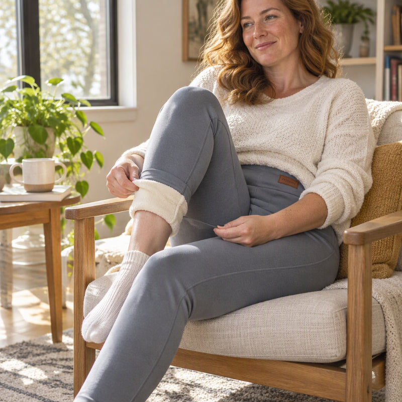 Women's High-Waisted Plush-Lined Thermal Leggings