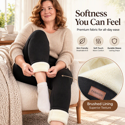 Women's High-Waisted Plush-Lined Thermal Leggings