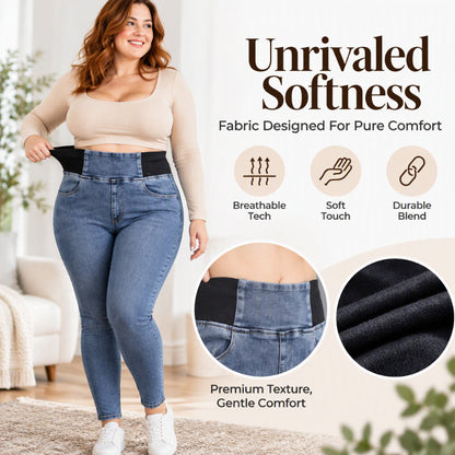 Women's Elastic High-Waisted Skinny Jeans